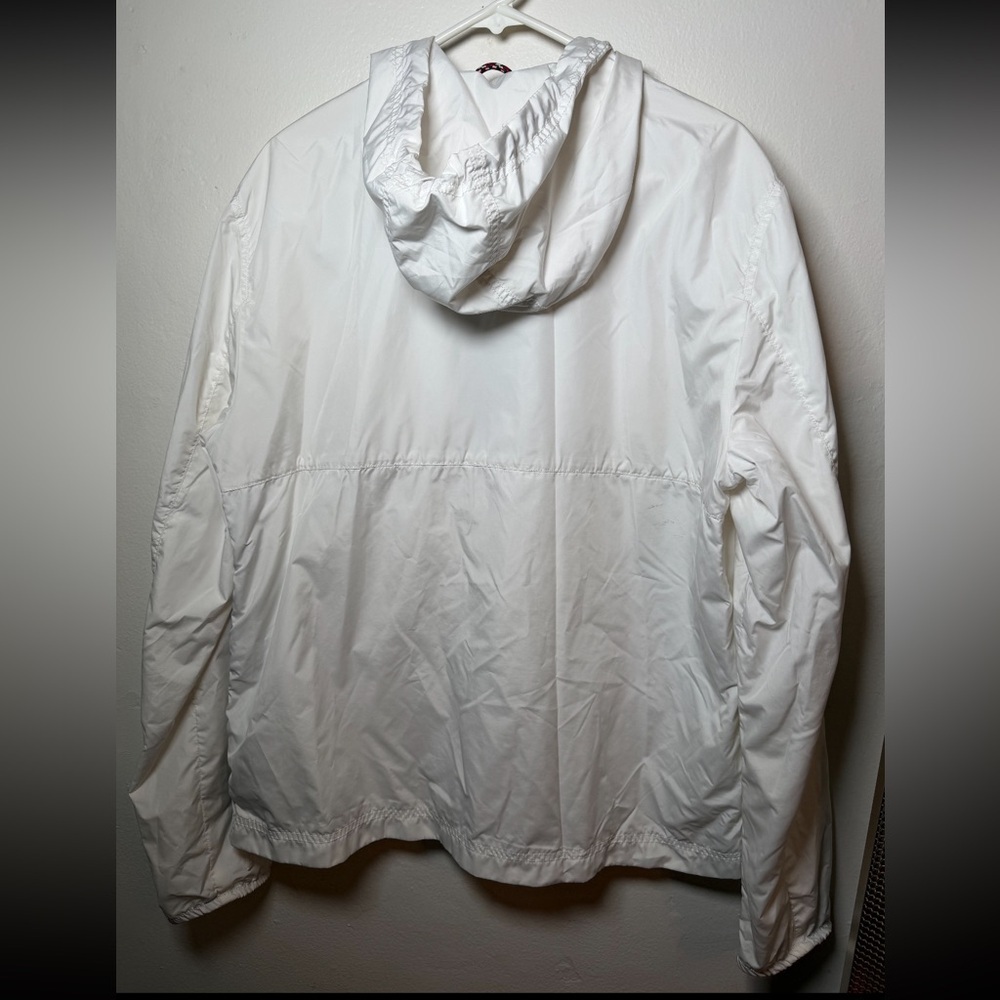 Tommy Hilfiger White Windbreaker Pullover Hoodie Jacket Men’s Size Large - Picture 2 of 10